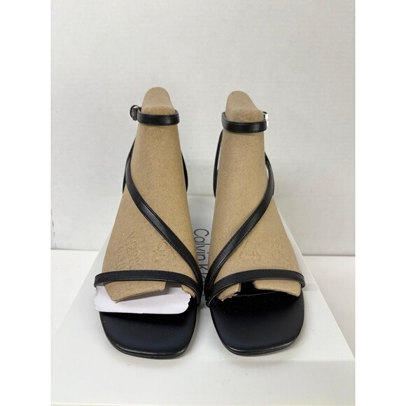 Calvin Klein Women's Black Iryna Kitten Heel Ankle Strap Sandal Stiletto Size 8M - Picture 4 of 6
